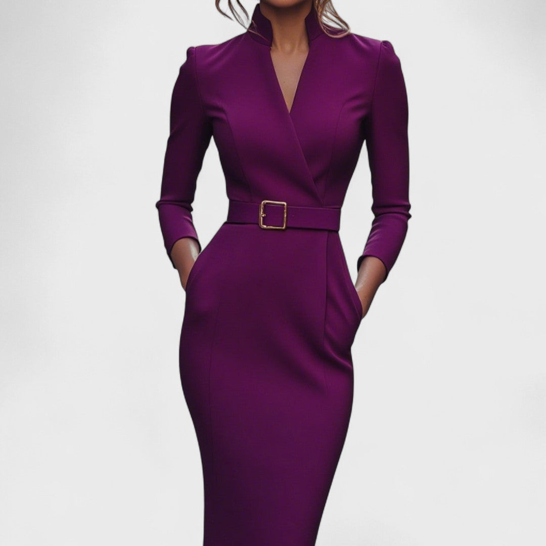 kATHERINA / VESTIDO AJUSTADO MEDI MANGA LARGA