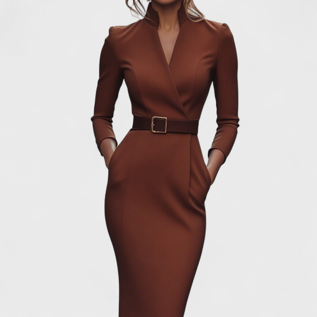 kATHERINA / VESTIDO AJUSTADO MEDI MANGA LARGA