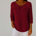 CAYI / BLUSA MANGA LARGA CON LAZO