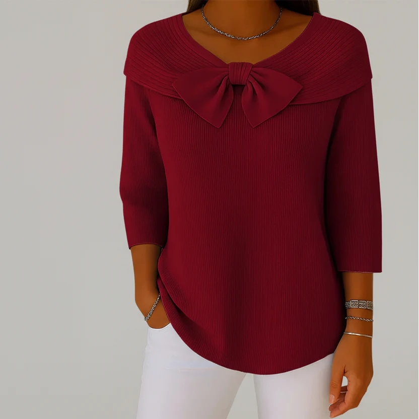 CAYI / BLUSA MANGA LARGA CON LAZO