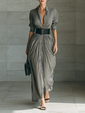 ZAMARA/ VESTIDO LARGO CON BOTONES