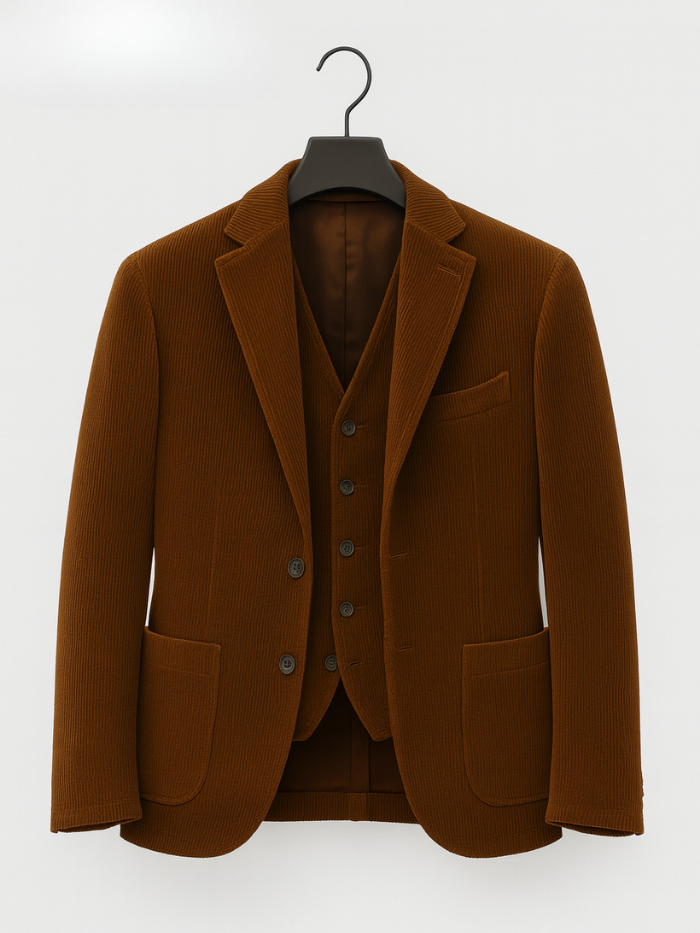 CONJUNTO COMPLETO DE 2 PIEZAS: BLAZER Y CHALECO