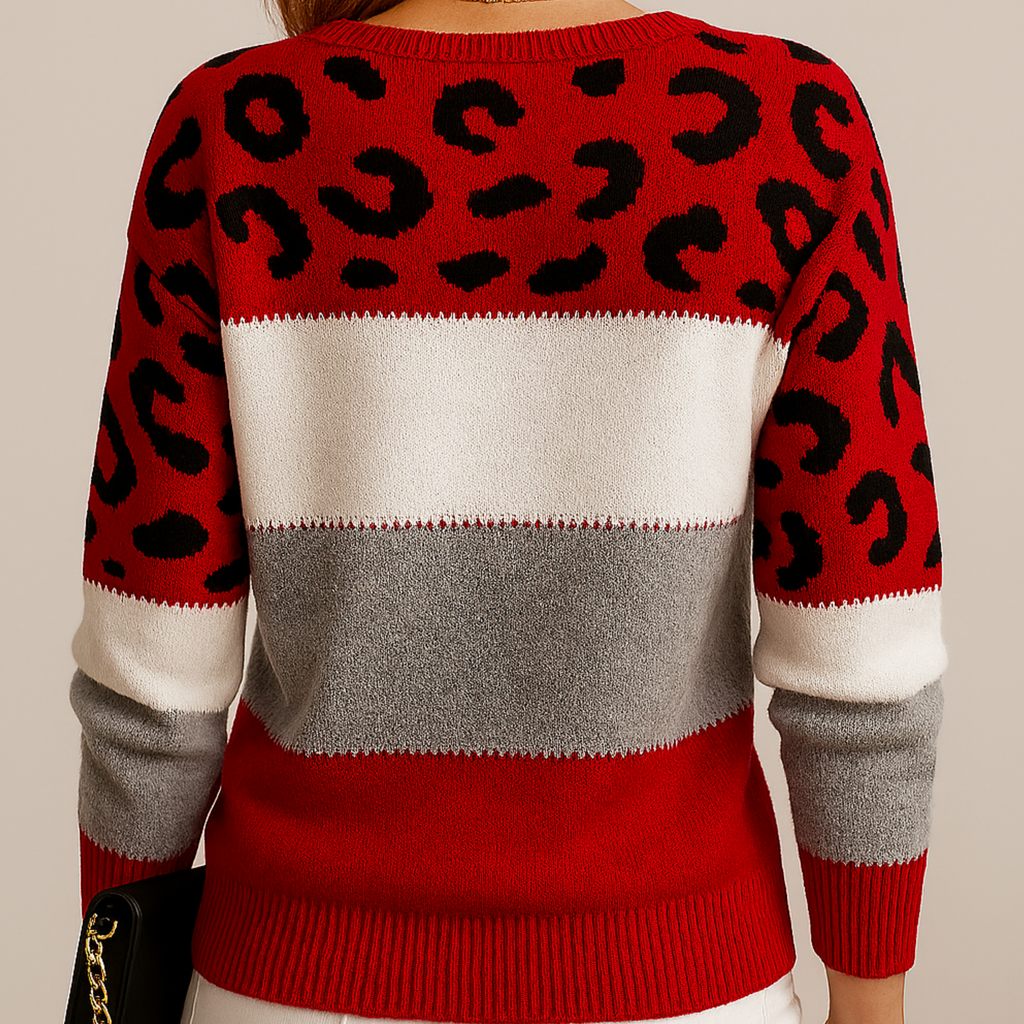 CLARISSA / SUÉTER ESTAMPADO DE LEOPARDO