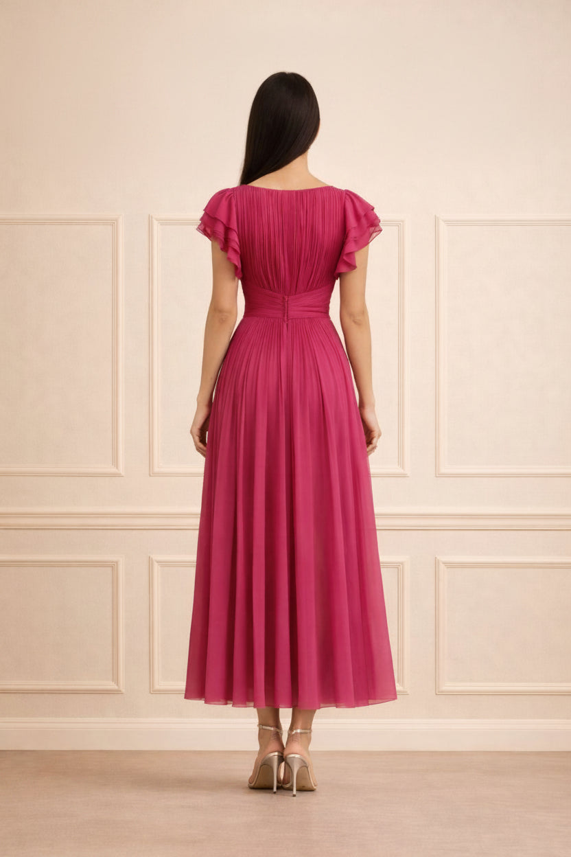 VICKY | VESTIDO DE NOCHE PLISADO