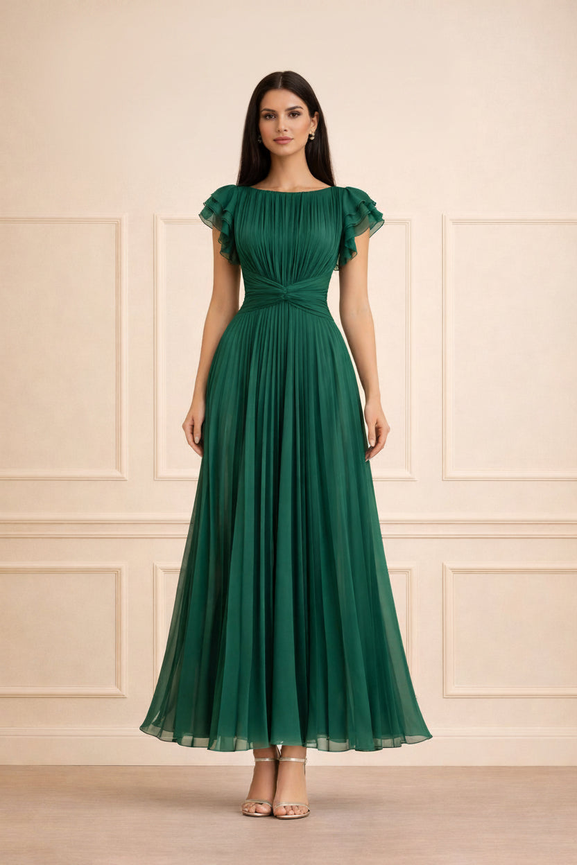 VICKY | VESTIDO DE NOCHE PLISADO