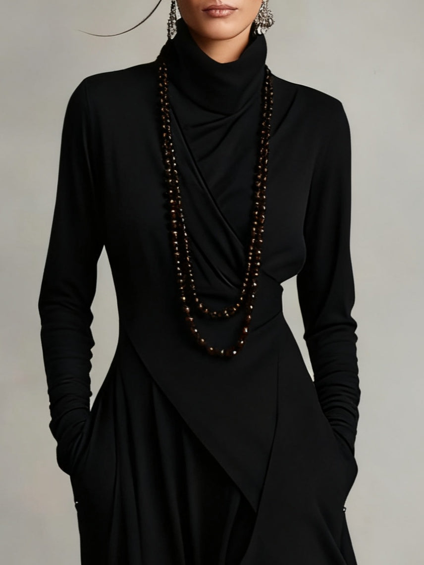 TERESA / VESTIDO MAXI PLISADO ELEGANTE
