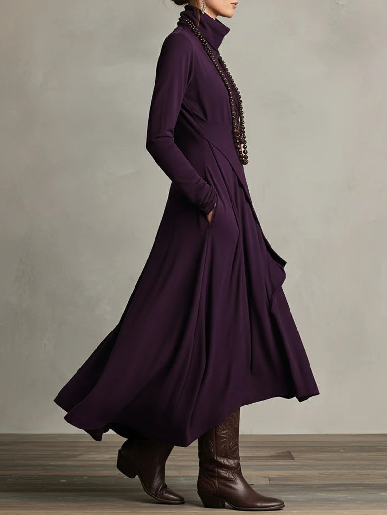 TERESA / VESTIDO MAXI PLISADO ELEGANTE