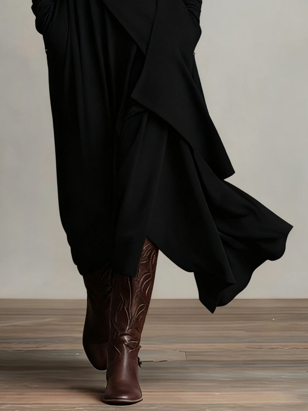TERESA / VESTIDO MAXI PLISADO ELEGANTE