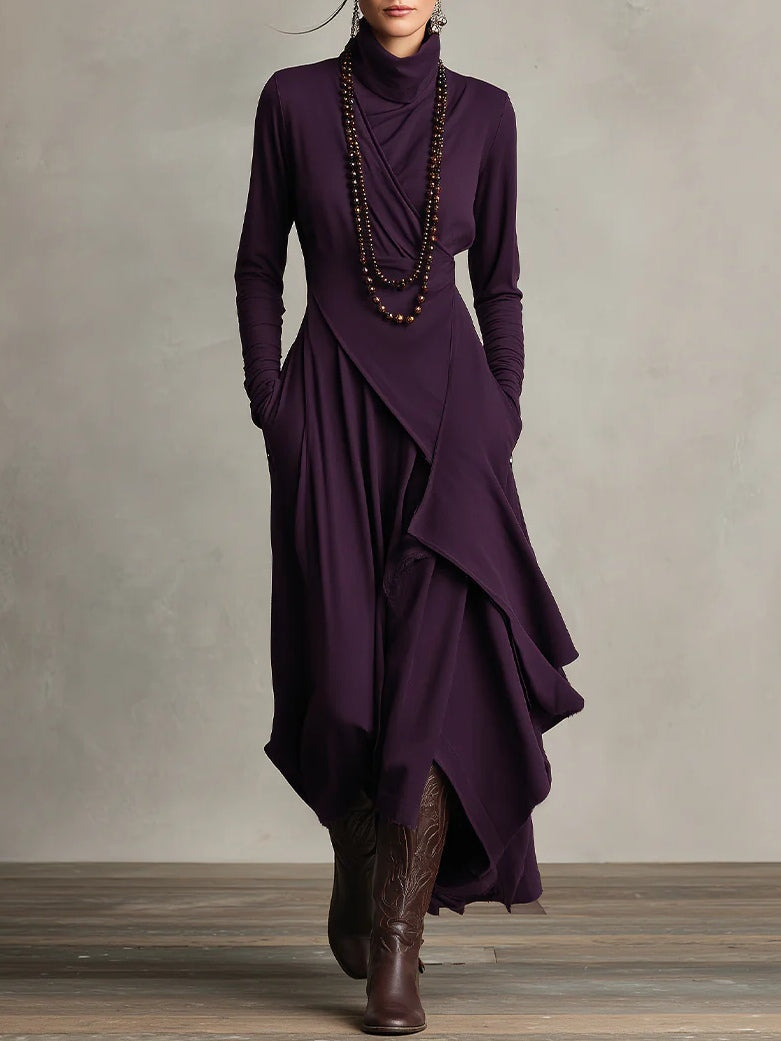 TERESA / VESTIDO MAXI PLISADO ELEGANTE