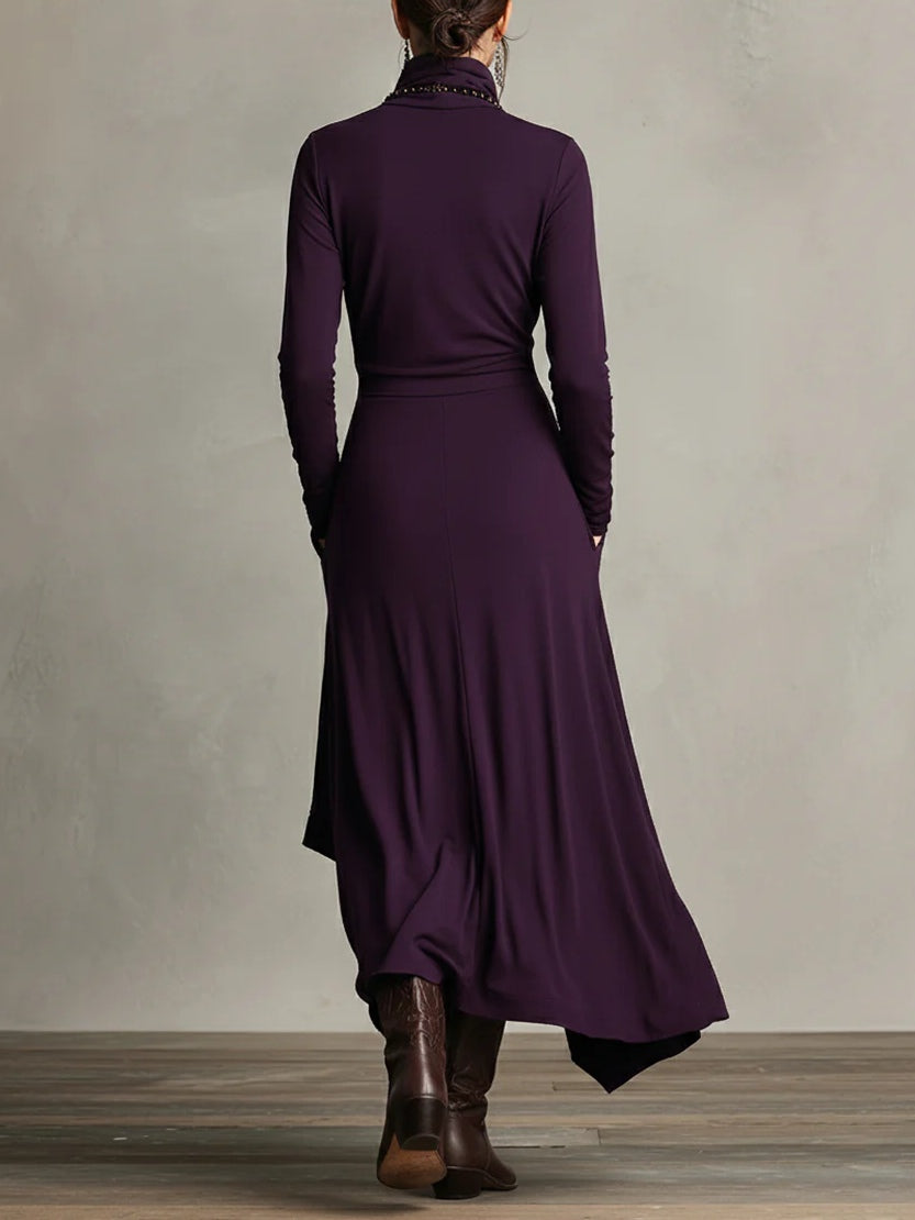 TERESA / VESTIDO MAXI PLISADO ELEGANTE