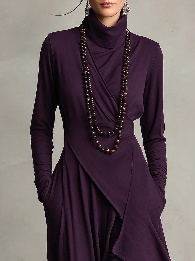 TERESA / VESTIDO MAXI PLISADO ELEGANTE