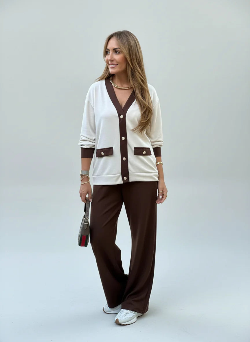 ESTELLA / CONJUNTO PANTALÓN Y CÁRDIGAN