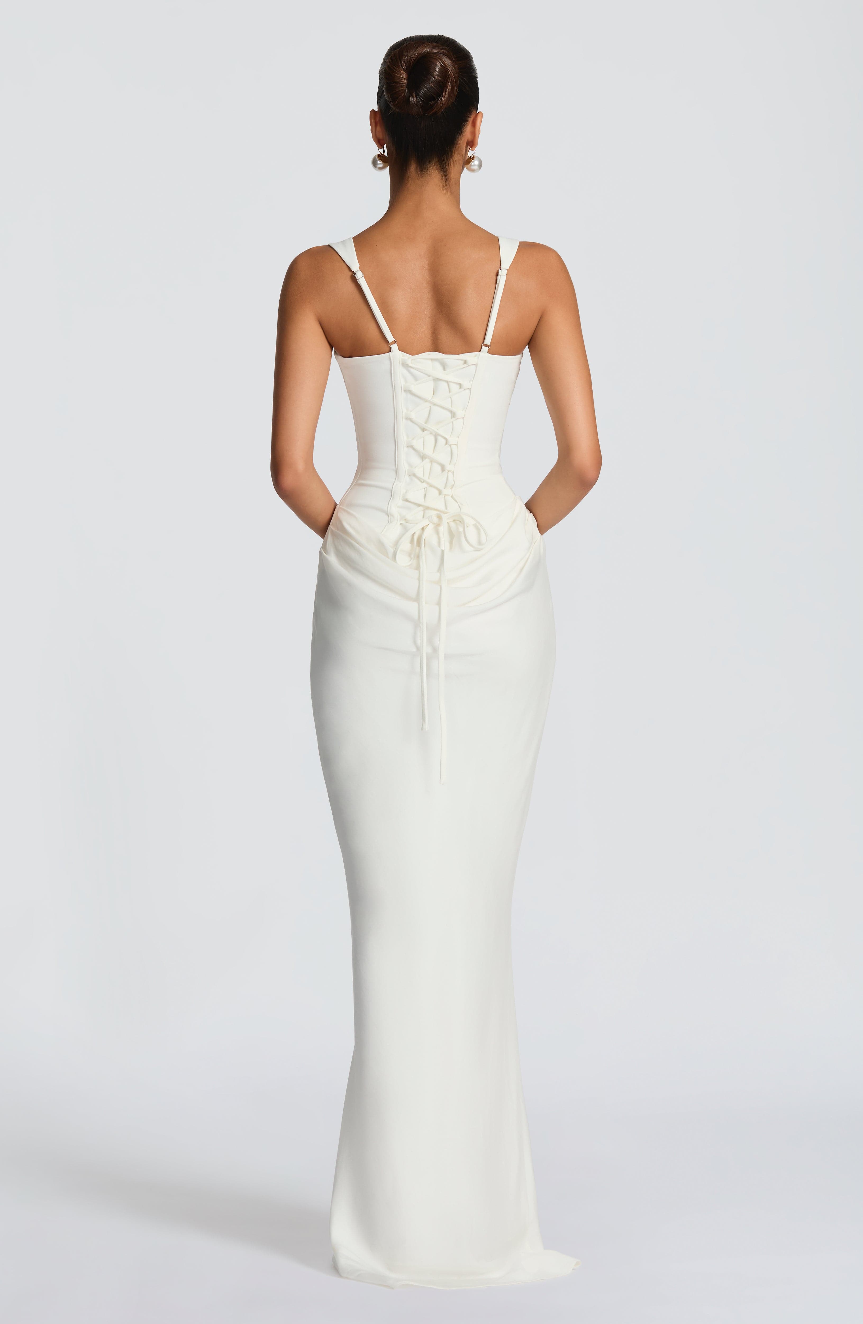LYA / VESTIDO MAXI CON ESCOTE CUADRADO