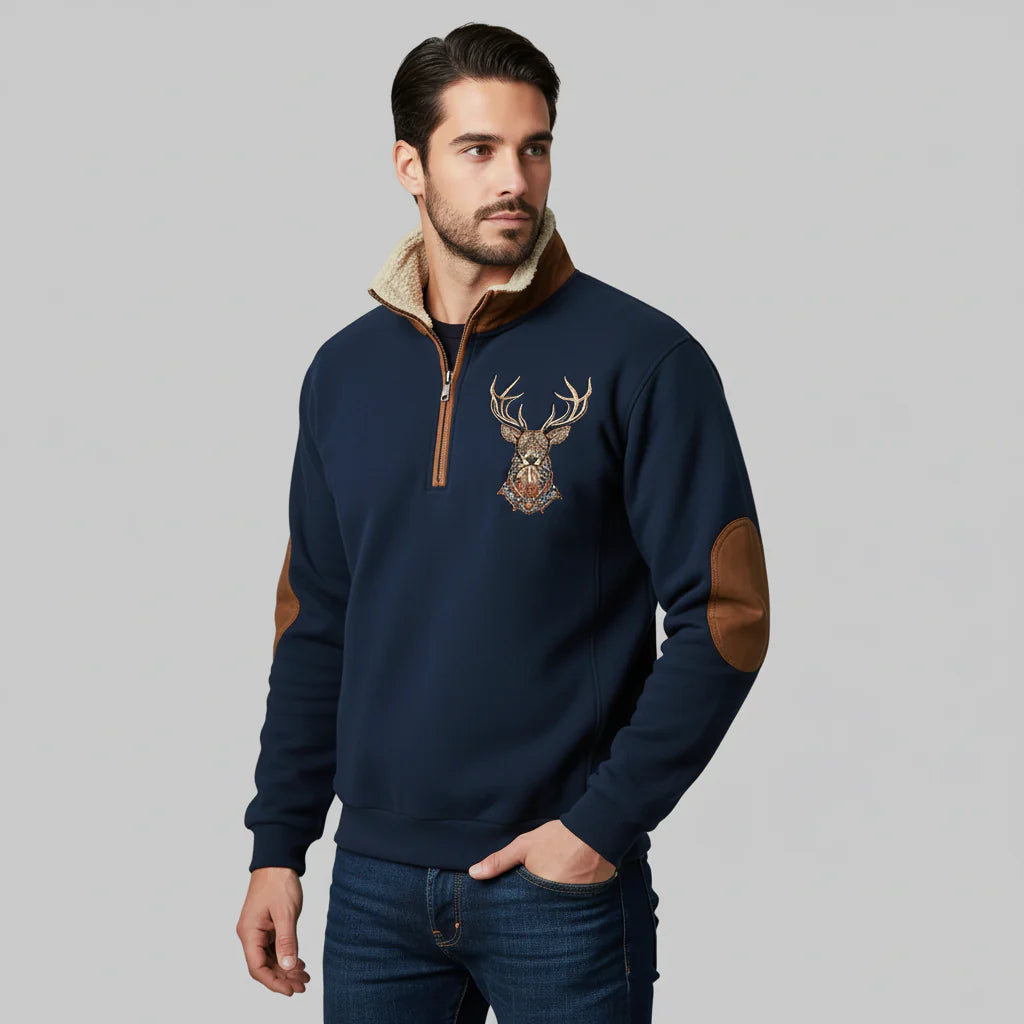SUÉTER NÓRDICO CON ESTAMPADO DE CIERVO
