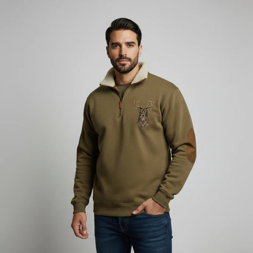 SUÉTER NÓRDICO CON ESTAMPADO DE CIERVO