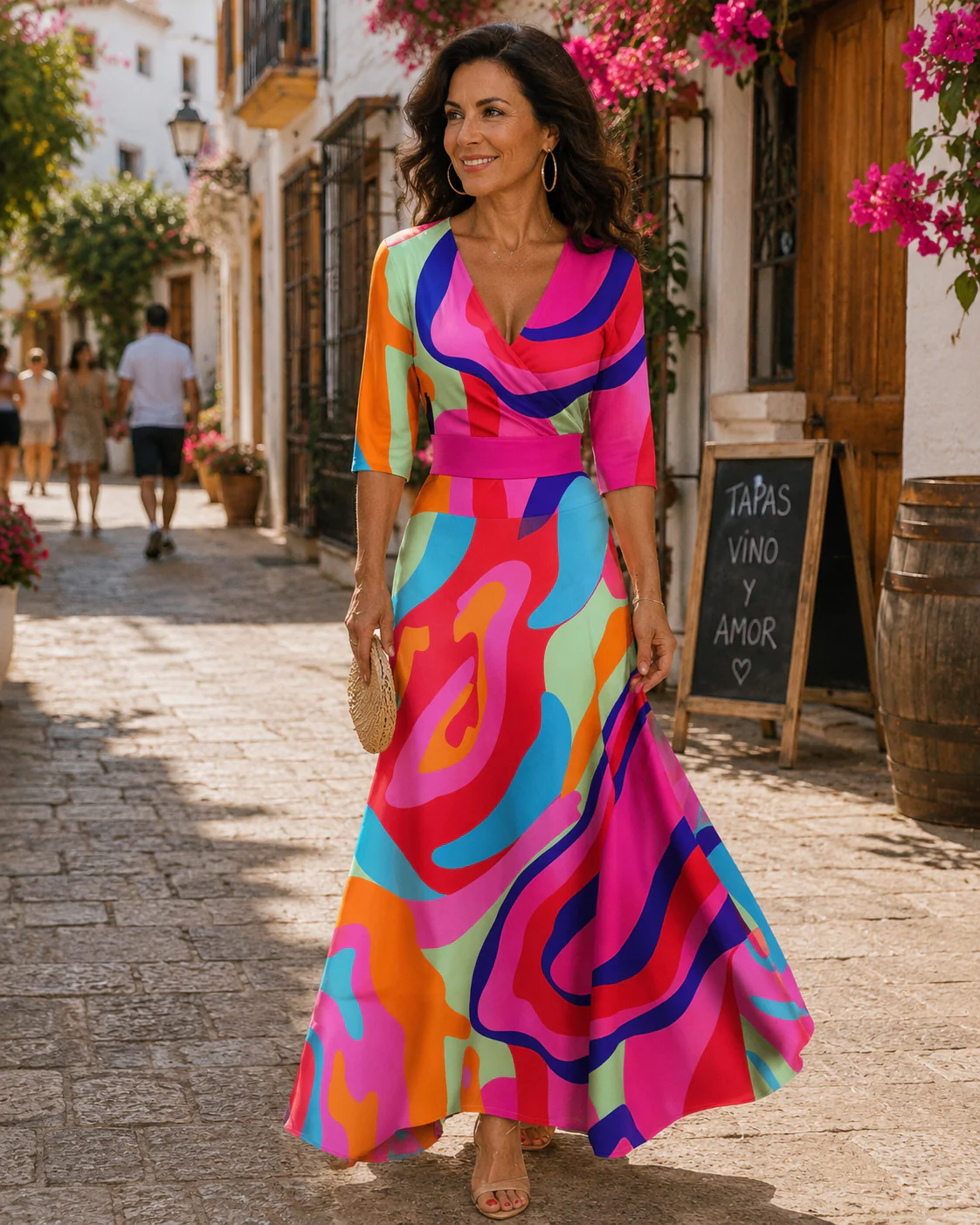 BELLA/ VESTIDO LARGO MAXI FLORAL