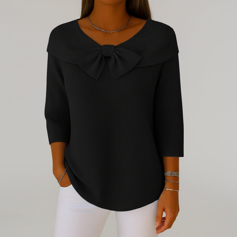 CAYI / BLUSA MANGA LARGA CON LAZO