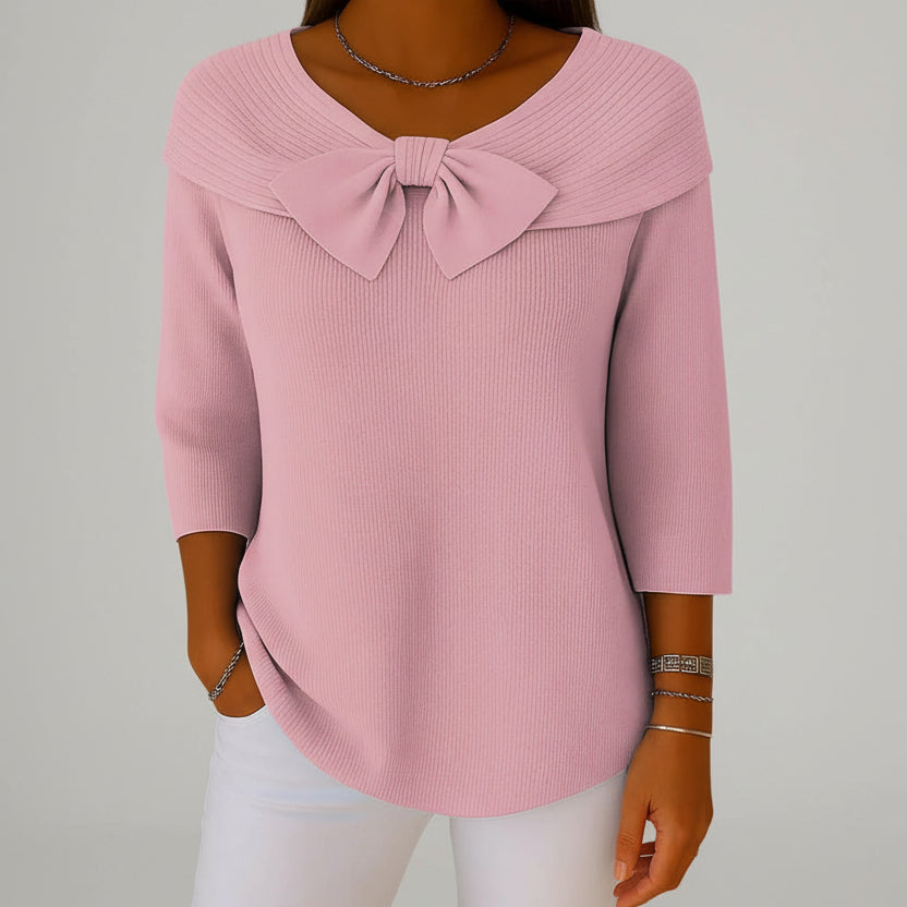 CAYI / BLUSA MANGA LARGA CON LAZO
