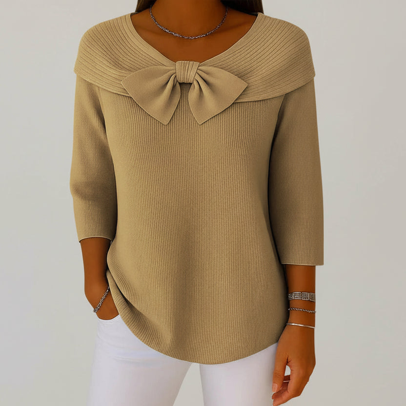 CAYI / BLUSA MANGA LARGA CON LAZO