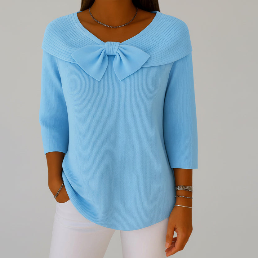 CAYI / BLUSA MANGA LARGA CON LAZO