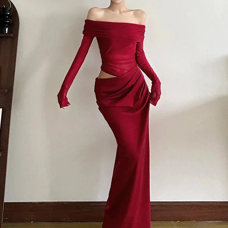 VESTIDO LARGO MALLA