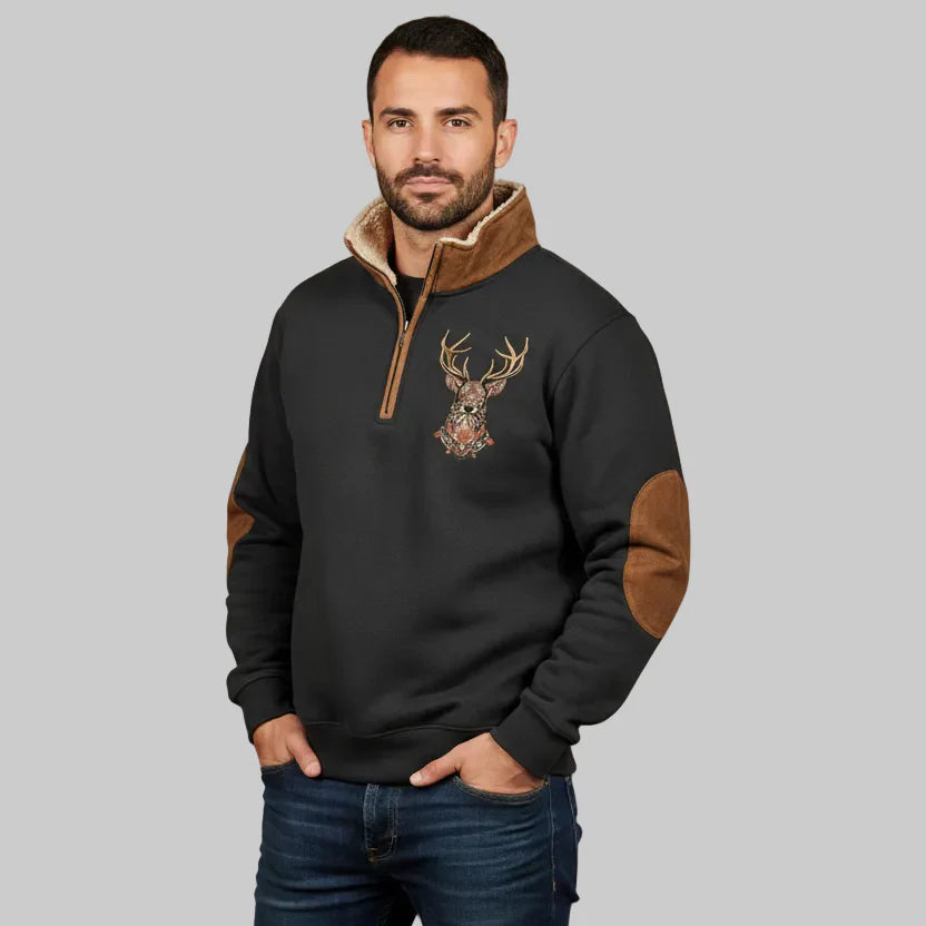 SUÉTER NÓRDICO CON ESTAMPADO DE CIERVO